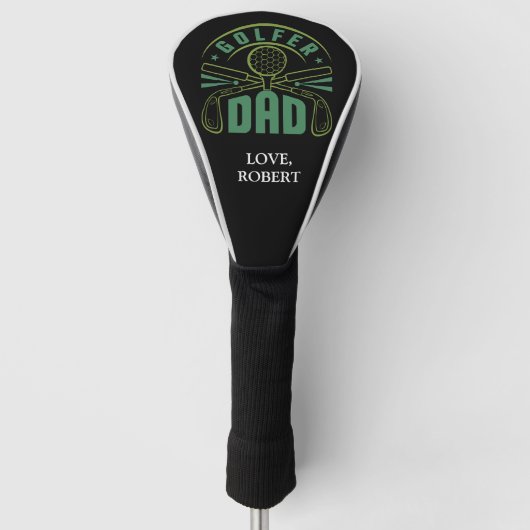 Persoonlijke naam Golfer Vader Golfheadcover (Voorkant)