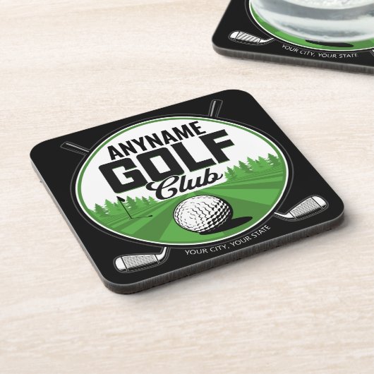 Persoonlijke NAAM Golfing Pro Golf Club Player Bier Onderzetter (Linkerzijde)