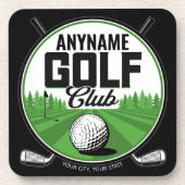 Persoonlijke NAAM Golfing Pro Golf Club Player Bier Onderzetter (Voorkant)