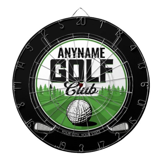 Persoonlijke NAAM Golfing Pro Golf Club Player Dartbord (Voorkant)