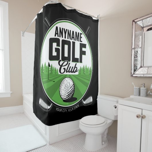 Persoonlijke NAAM Golfing Pro Golf Club Player Douchegordijn (In situ)