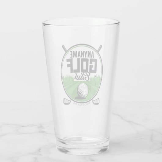 Persoonlijke NAAM Golfing Pro Golf Club Player Glas (Achterkant)