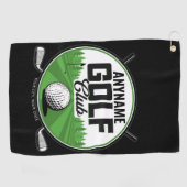 Persoonlijke NAAM Golfing Pro Golf Club Player Golfhanddoek (Horizontaal)