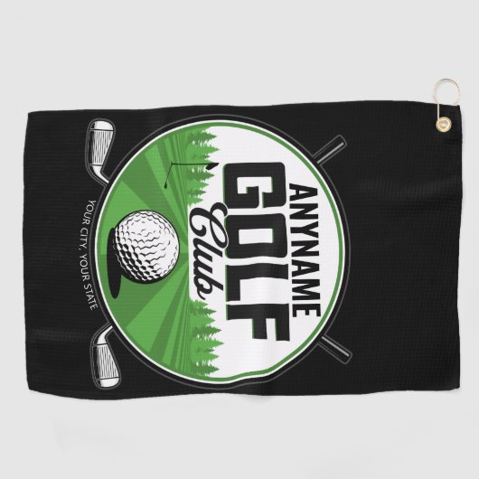 Persoonlijke NAAM Golfing Pro Golf Club Player Golfhanddoek (Horizontaal)