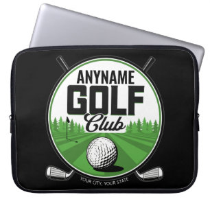 Persoonlijke NAAM Golfing Pro Golf Club Player Laptop Sleeve