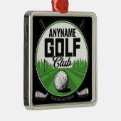 Persoonlijke NAAM Golfing Pro Golf Club Player Metalen Ornament (Rechts)