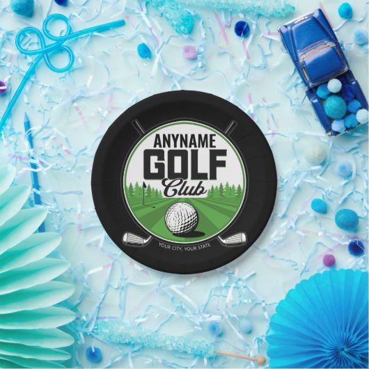 Persoonlijke NAAM Golfing Pro Golf Club Player Papieren Bordje (Feest)