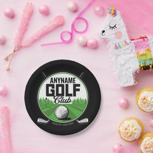 Persoonlijke NAAM Golfing Pro Golf Club Player Papieren Bordje (Feest)