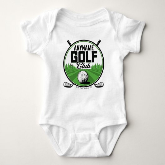 Persoonlijke NAAM Golfing Pro Golf Club Player Romper (Voorkant)