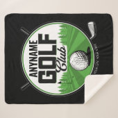 Persoonlijke NAAM Golfing Pro Golf Club Player Sherpa Deken (Voorkant (horizontaal))