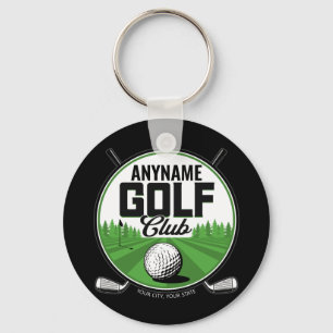 Persoonlijke NAAM Golfing Pro Golf Club Player Sleutelhanger