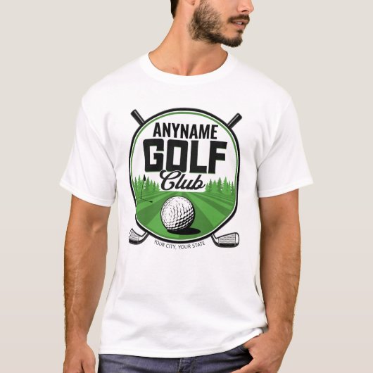 Persoonlijke NAAM Golfing Pro Golf Club Player T-shirt (Voorkant)