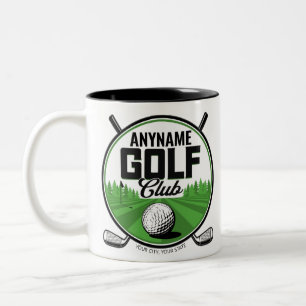 Persoonlijke NAAM Golfing Pro Golf Club Player Tweekleurige Koffiemok