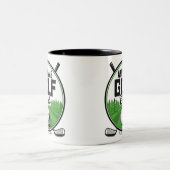 Persoonlijke NAAM Golfing Pro Golf Club Player Tweekleurige Koffiemok (Center)