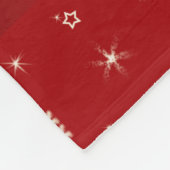 Persoonlijke naam gorilla red snowflakes fleece deken (Hoek)