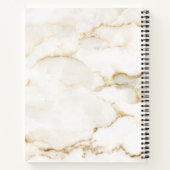 Persoonlijke naam goudeffect marmer notitieboek (Achterkant)