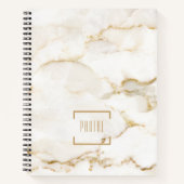Persoonlijke naam goudeffect marmer notitieboek (Voorkant)