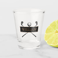 Persoonlijke naam gouden en zwarte golfclubs