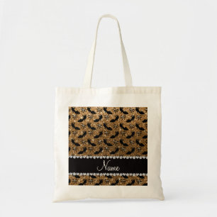 Persoonlijke naam gouden glitter fancy schoenen bo tote bag
