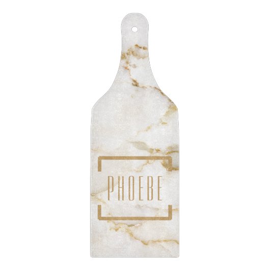 Persoonlijke naam gouden marmerpatroon Moeder verj Snijplank (Voorkant)