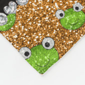 Persoonlijke naam goudglitterkikkers fleece deken (Hoek)