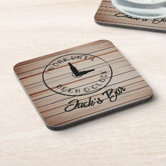 Persoonlijke naam grappig bier onderzetter