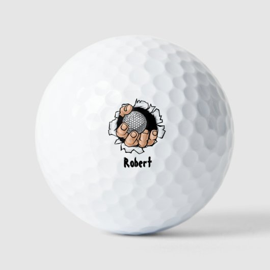 Persoonlijke naam Grappig  Golfballen (Voorkant)