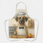 Persoonlijke naam grappige geweldige Deense hond c Schort (Voorkant)