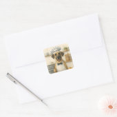 Persoonlijke naam grappige geweldige Deense hond c Vierkante Sticker (Envelop)
