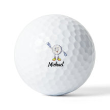 Persoonlijke naam grappige golfballen
