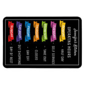 Persoonlijke naam grappige keuken werkuren M Magneet (Horizontaal)