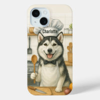 Persoonlijke naam grappige Siberische Husky hond c