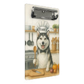 Persoonlijke naam grappige Siberische Husky hond c Mini Klembord (Schuin)