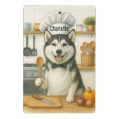 Persoonlijke naam grappige Siberische Husky hond c Mini Klembord (Achterkant)