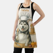 Persoonlijke naam grappige Siberische Husky hond c Schort (Insitu)