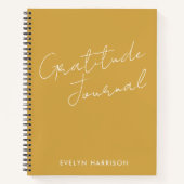 Persoonlijke naam Gratitude Journal Dusty Yellow Notitieboek (Voorkant)