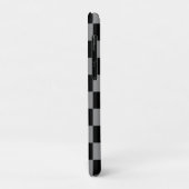 Persoonlijke naam grijs & zwart geruit  Case-Mate iPhone case (Achterkant/links)