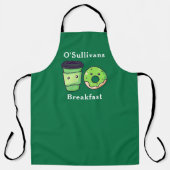Persoonlijke naam Groen Iers Breakfast Apron Schort (Voorkant)