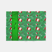 Persoonlijke naam groen kerstpatroon lacrosse fleece deken (Voorkant (Horizontaal))