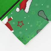 Persoonlijke naam groen kerstpatroon lacrosse fleece deken (Hoek)