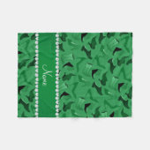 Persoonlijke naam, groen vrouwenschoenenpatroon fleece deken (Voorkant (Horizontaal))