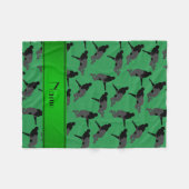 Persoonlijke naam groen worstelen fleece deken (Voorkant (Horizontaal))