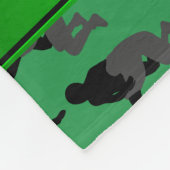 Persoonlijke naam groen worstelen fleece deken (Hoek)