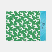 Persoonlijke naam groene bedlington doodshonden fleece deken (Voorkant (Horizontaal))