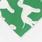 Persoonlijke naam groene bedlington doodshonden fleece deken (Hoek)