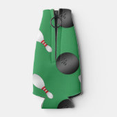 Persoonlijke naam groene bowlingballen spelden flesjeskoeler (Achterkant)