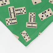 Persoonlijke naam groene dominos fleece deken (Hoek)