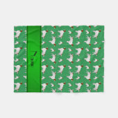Persoonlijke naam groene Engelse setter Fleece Deken (Voorkant (Horizontaal))