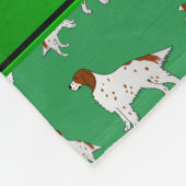 Persoonlijke naam groene Engelse setter Fleece Deken (Hoek)