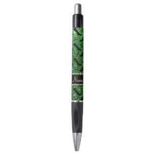 Persoonlijke naam groene glitterlaarzen pen